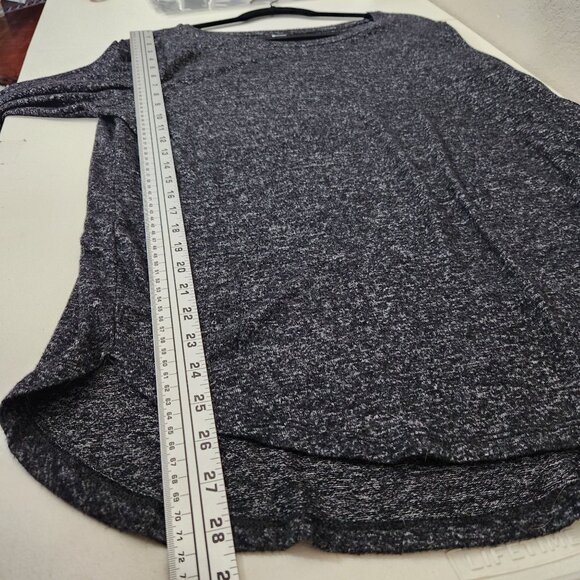 Old Navy Womens Heathered Dark Charcoal Long Sleeve Lightweight Top XL Cottage - Picture 4 of 9